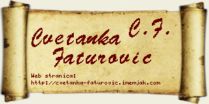Cvetanka Faturović vizit kartica